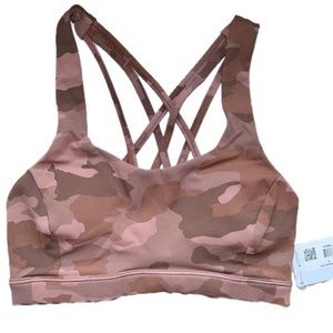 Lululemon Free to Be Serene Bra Camo Roasted Brown Size 2
